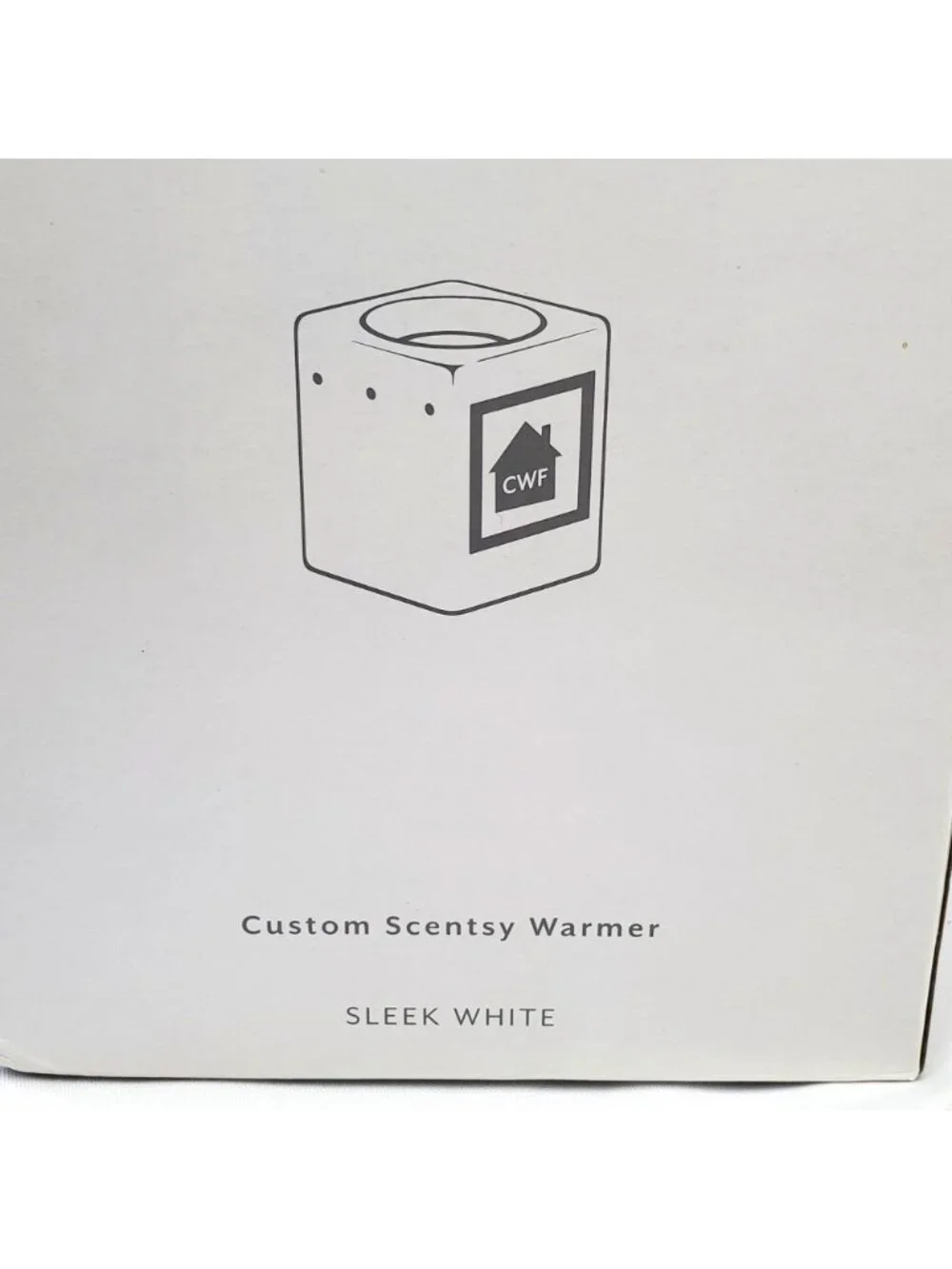 Scentsy Custom Sleek White Full Size Warmer with Dazzle Bling Gallery Frame